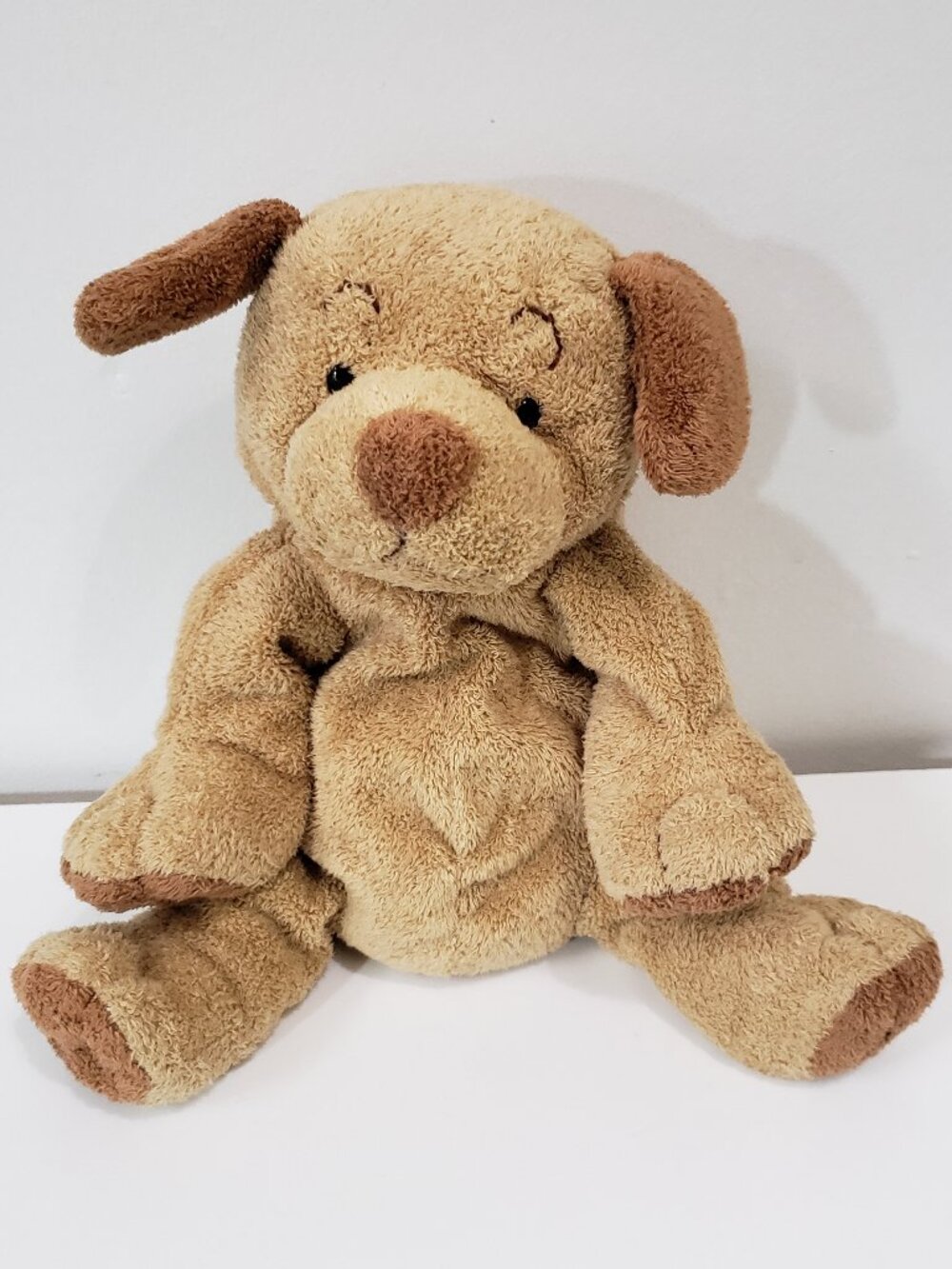Ty Pluffies PUPPERS Brown Dog Plush - 100% TyLux - 2003